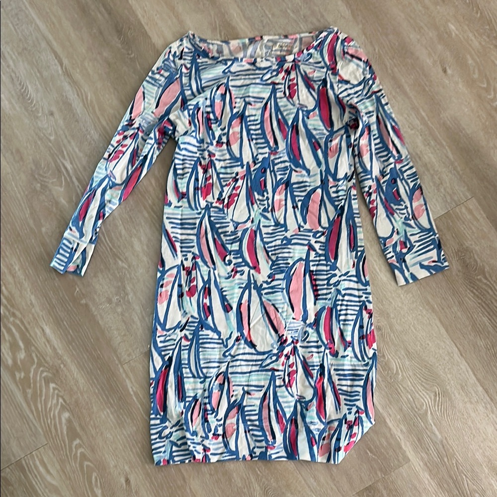 Lilly Pulitzer Blue and Pink Patterned Dress